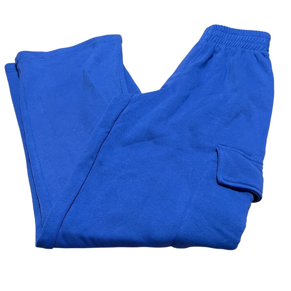 Grayson Threads Women's Gray Blue Elastic Waist Cargo Sweatpants - Size XS - NWT